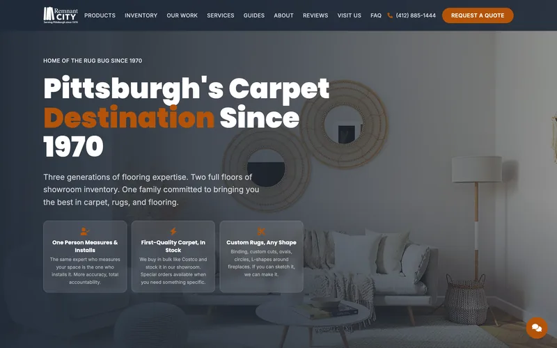 The Remnant City Pittsburgh website, designed and built by Miles Media